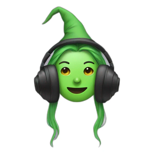 witch headphones sticker