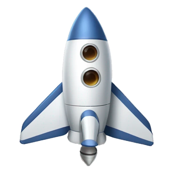 a big rocket ship with glasses sticker