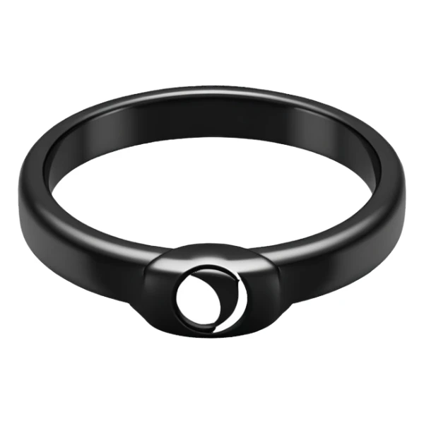 Black metal ring  sticker