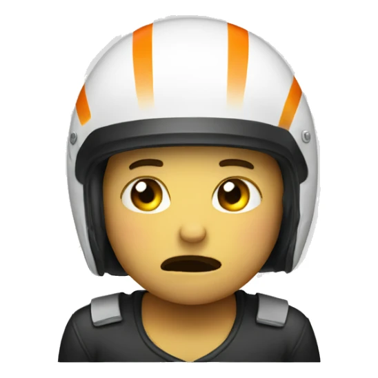 crying emoji with helmet sticker