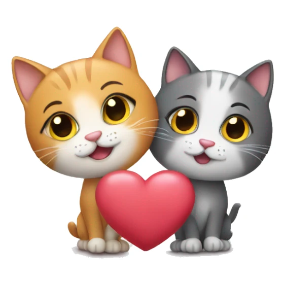 Two cats in love sticker