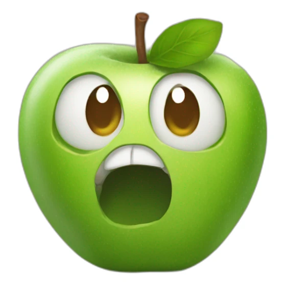 Chat mange une pomme sticker