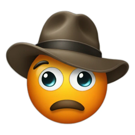 mandarine with detective hat sticker