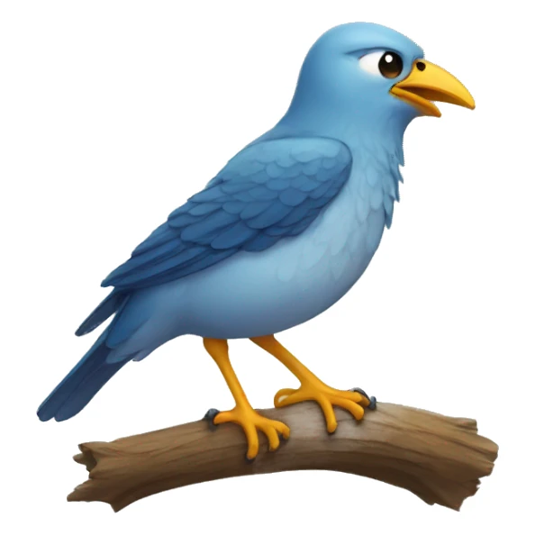 crying bird sticker
