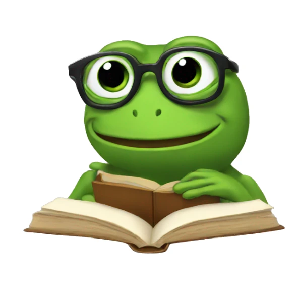 pepe reading books sticker