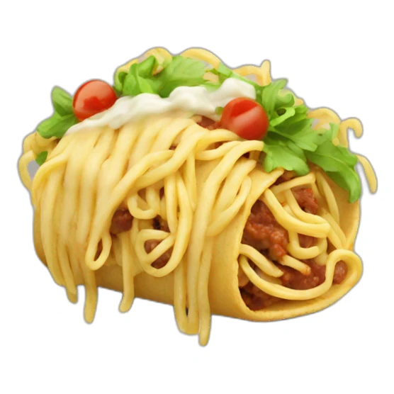 Spaghetti taco sticker