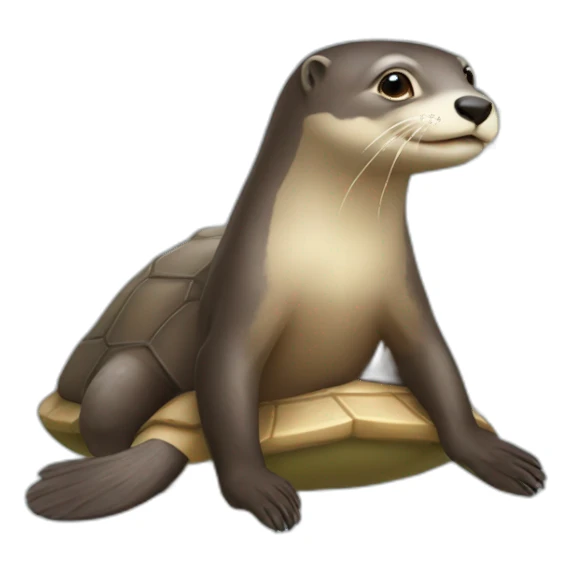 loutre sur tortue sur singe sticker