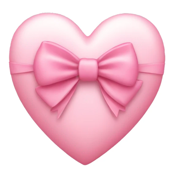 a light pink heart with a bow sticker
