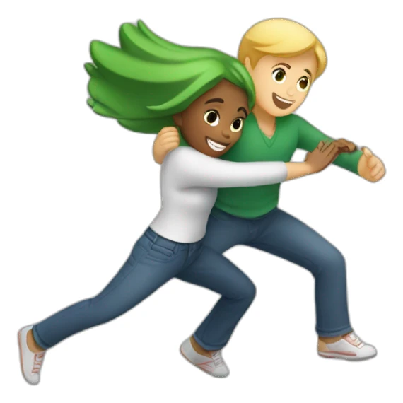 couple-playing-leapfrog sticker