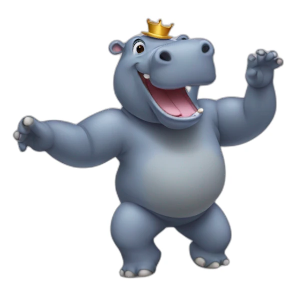 hippo dancing sticker