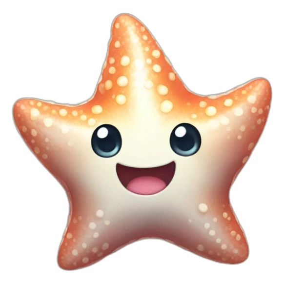 Kawaii Star fish smiling sticker
