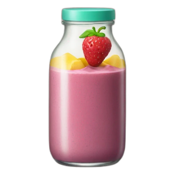 smoothie in a glass bottle sticker