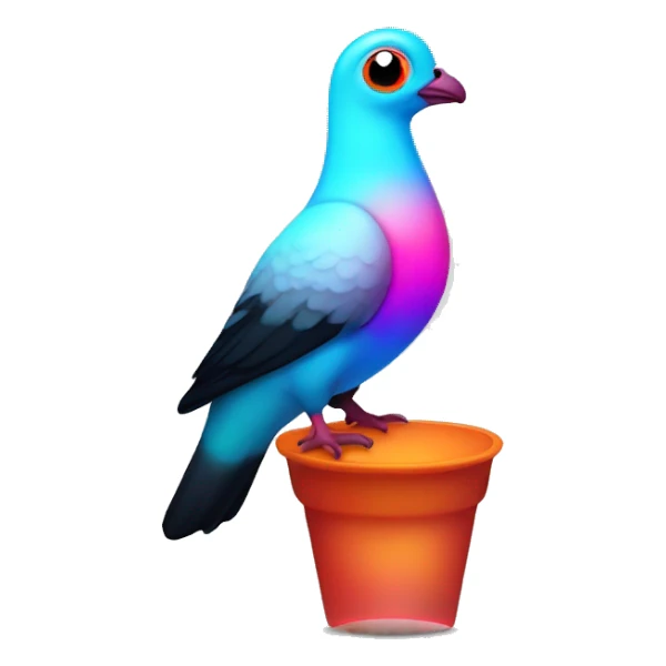 lava lamp pigeon sticker