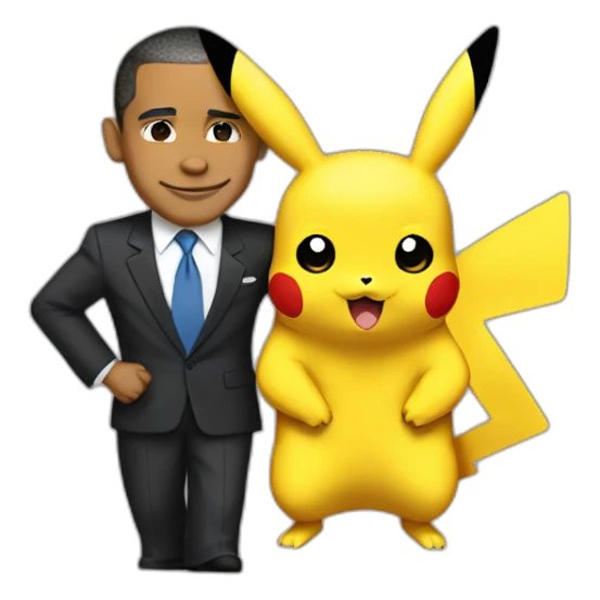 pikachu and obama sticker