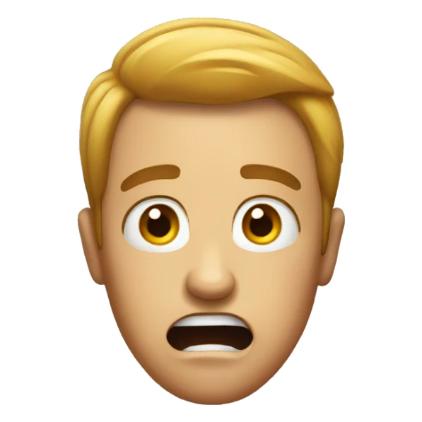 Slightly shocked emoji  sticker