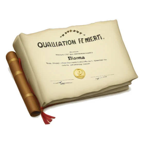 qualification diploma sticker