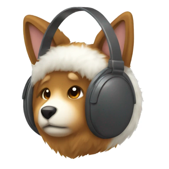 Furry earmuff sticker