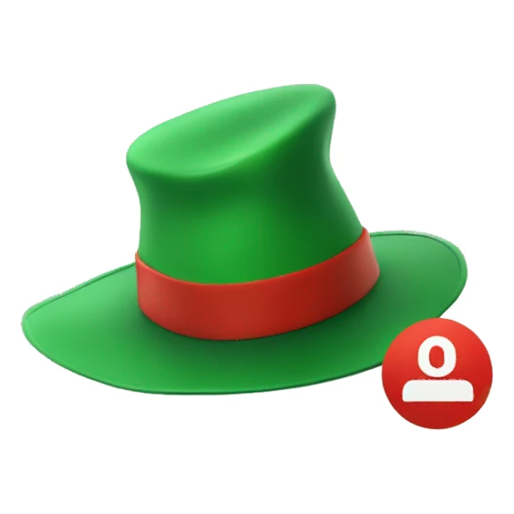green and red hat with QA written on it sticker