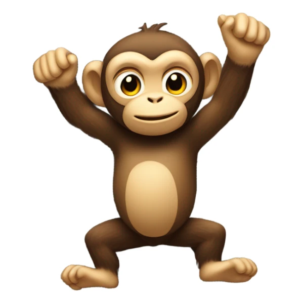 Monkey climbing on a rock wall in the Amazon  sticker