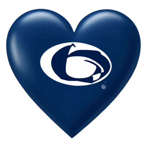 penn state blue heart emoji sticker