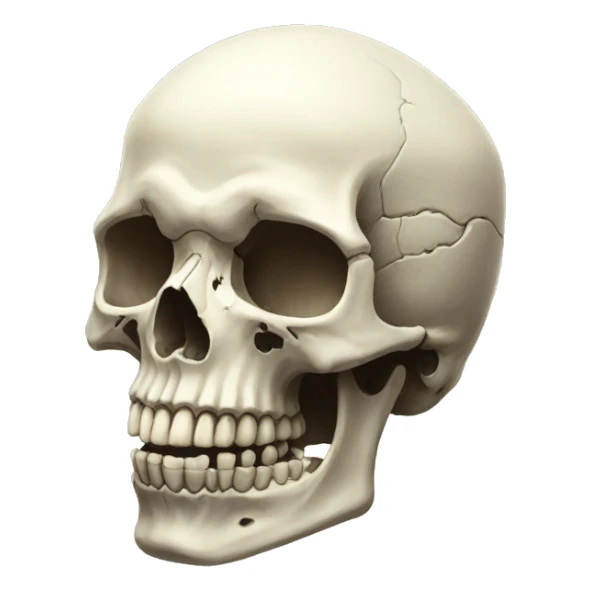 hyperealistic skull sticker