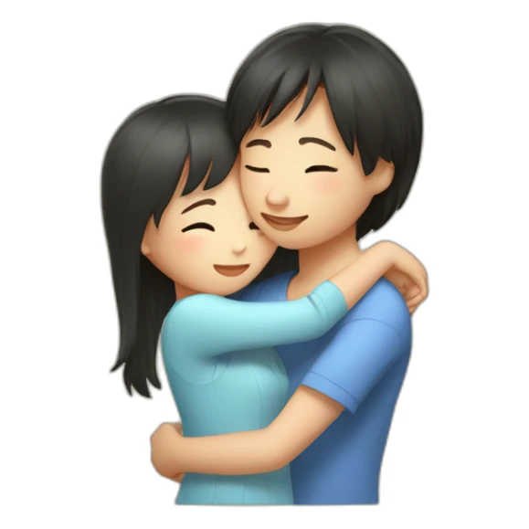girl hug a te xu docat sticker