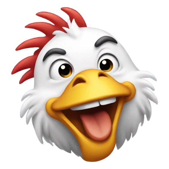 Laughing chicken sticker