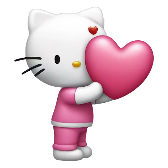 Hello kitty giving kiss  sticker