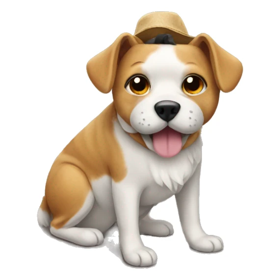 dog with a cat costume sticker