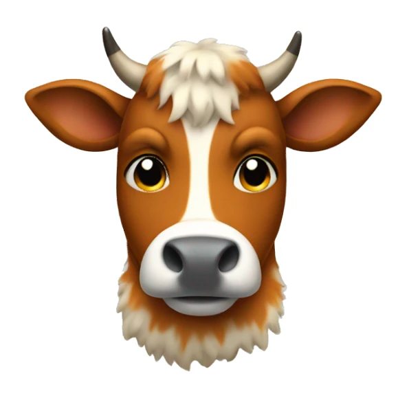 cow in a fox fur coat sticker