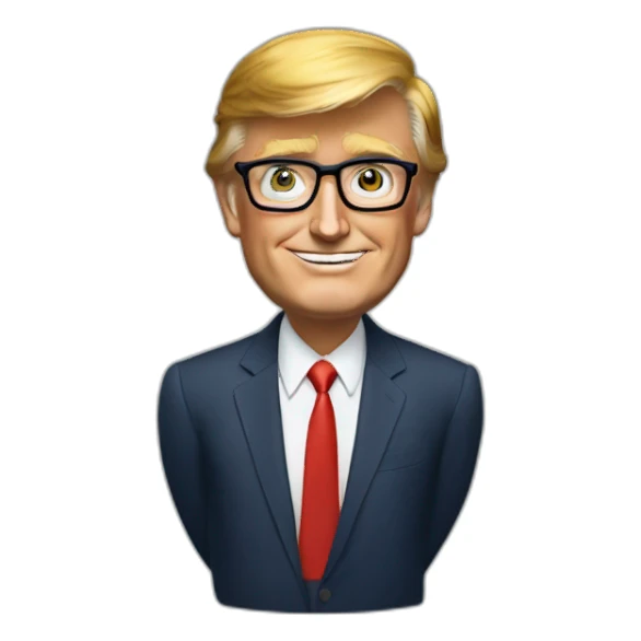 Donald trump sur le dos de Bill Gates sticker