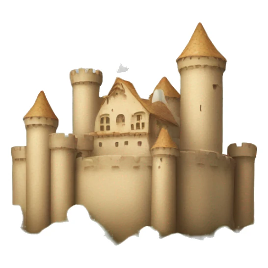 Castle with background bread sticker