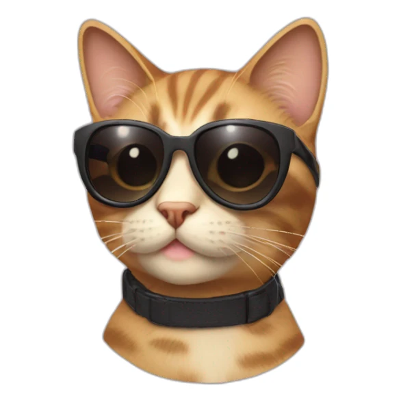 Cat with sunglasses Juliette  sticker