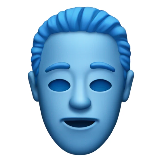 blue face listing music sticker