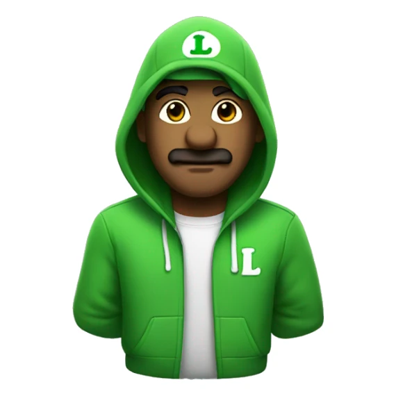 Luigi in a hoodie  sticker