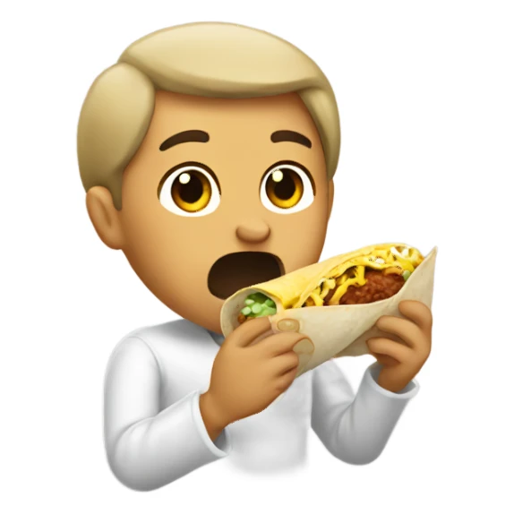 Eating a burrito quickly  sticker