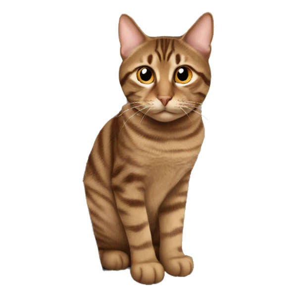 Brown tabby cat on bus seat sticker