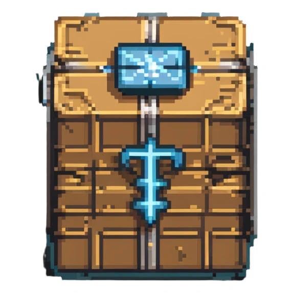 2d power up crate with speed boost symbol sticker