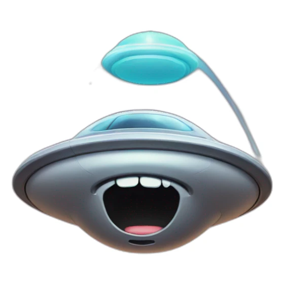 a ufo laughing to tears sticker
