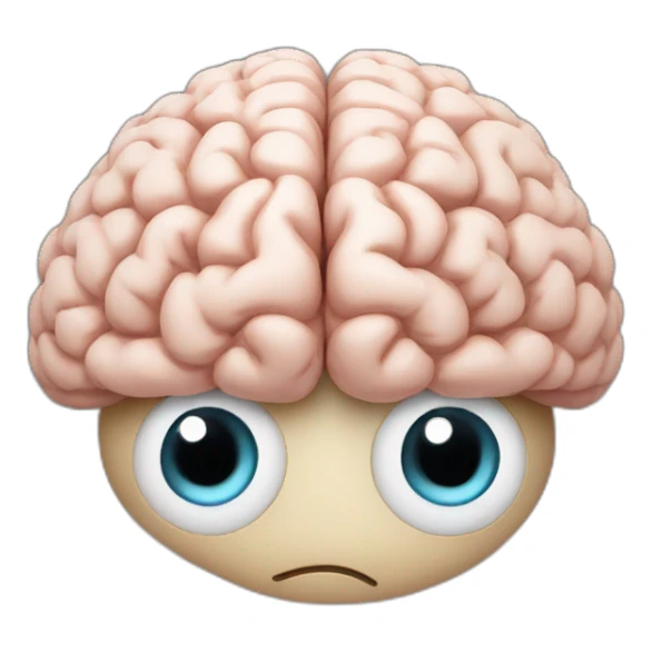 Brain with eyes sticker