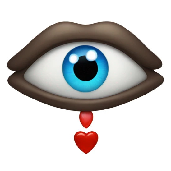 Heart evil eye sticker