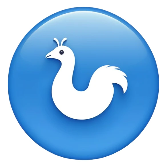 White tick in a blue circle  sticker