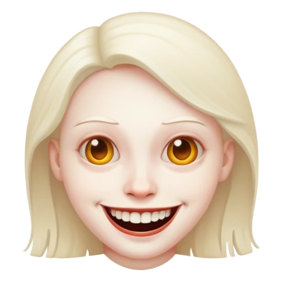 Creepy smile sticker