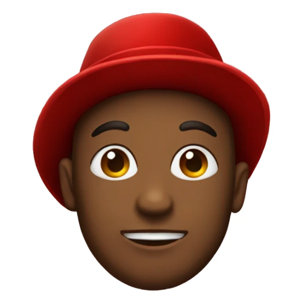 Velvet red hat sticker