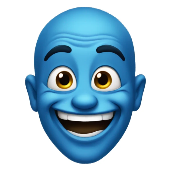 blue genie happy sticker