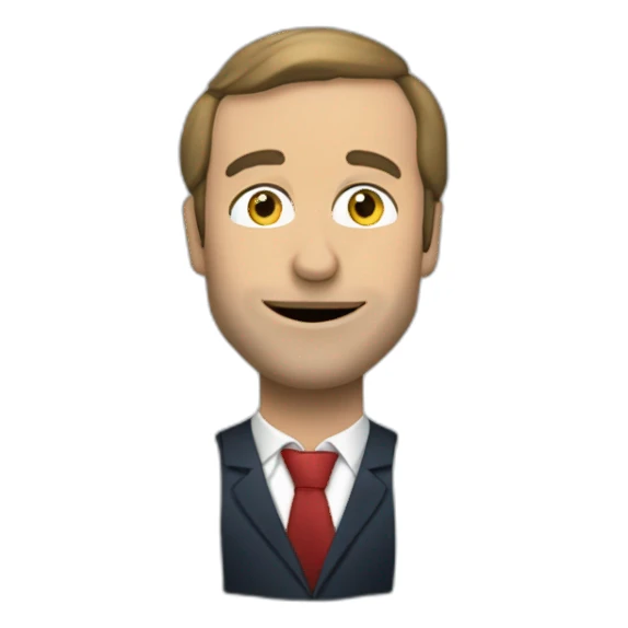 Macron flûte nez sticker