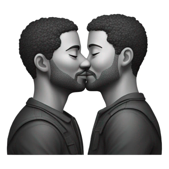 two guys kissing sticker