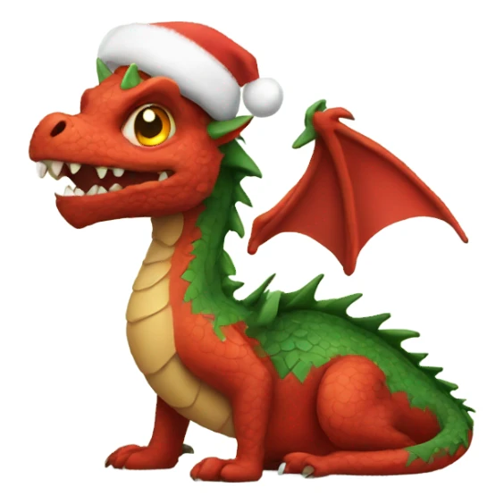 Christmas dragon sticker
