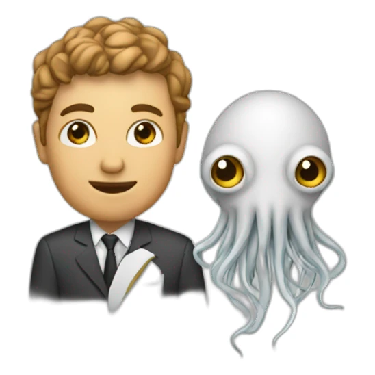 creative director with squid sticker