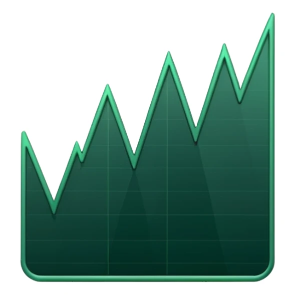 
dark green growth graph sticker